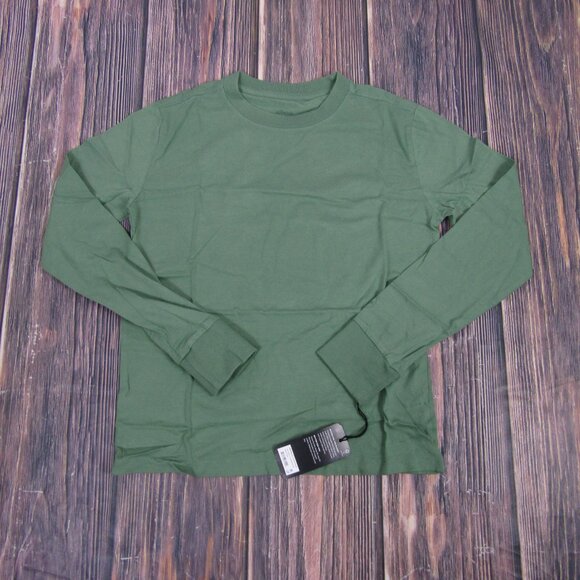 Allbirds NEW NWT Womens XS Green Cotton Long Sleeve Tee T Shirt Hazy Cargo - Picture 3 of 8